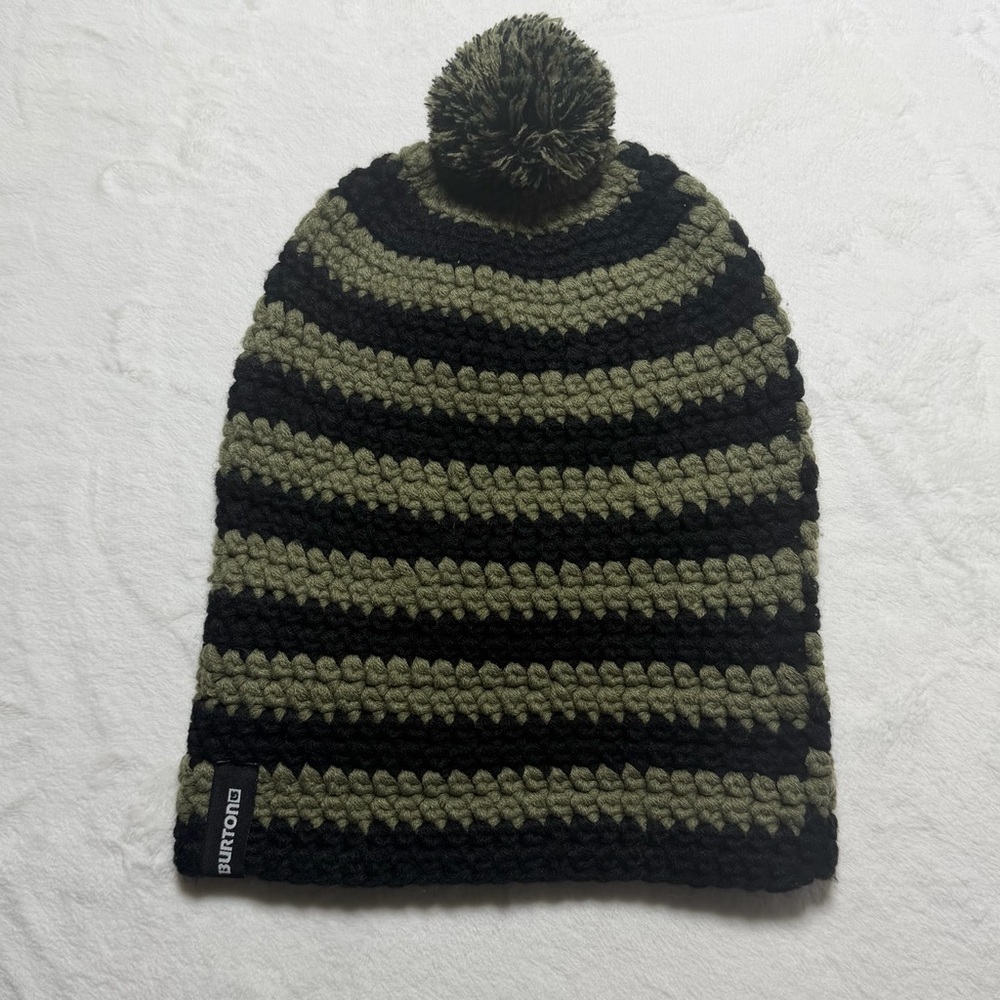 Burton‎ Black and Olive Knit Beanie - Picture 2 of 5